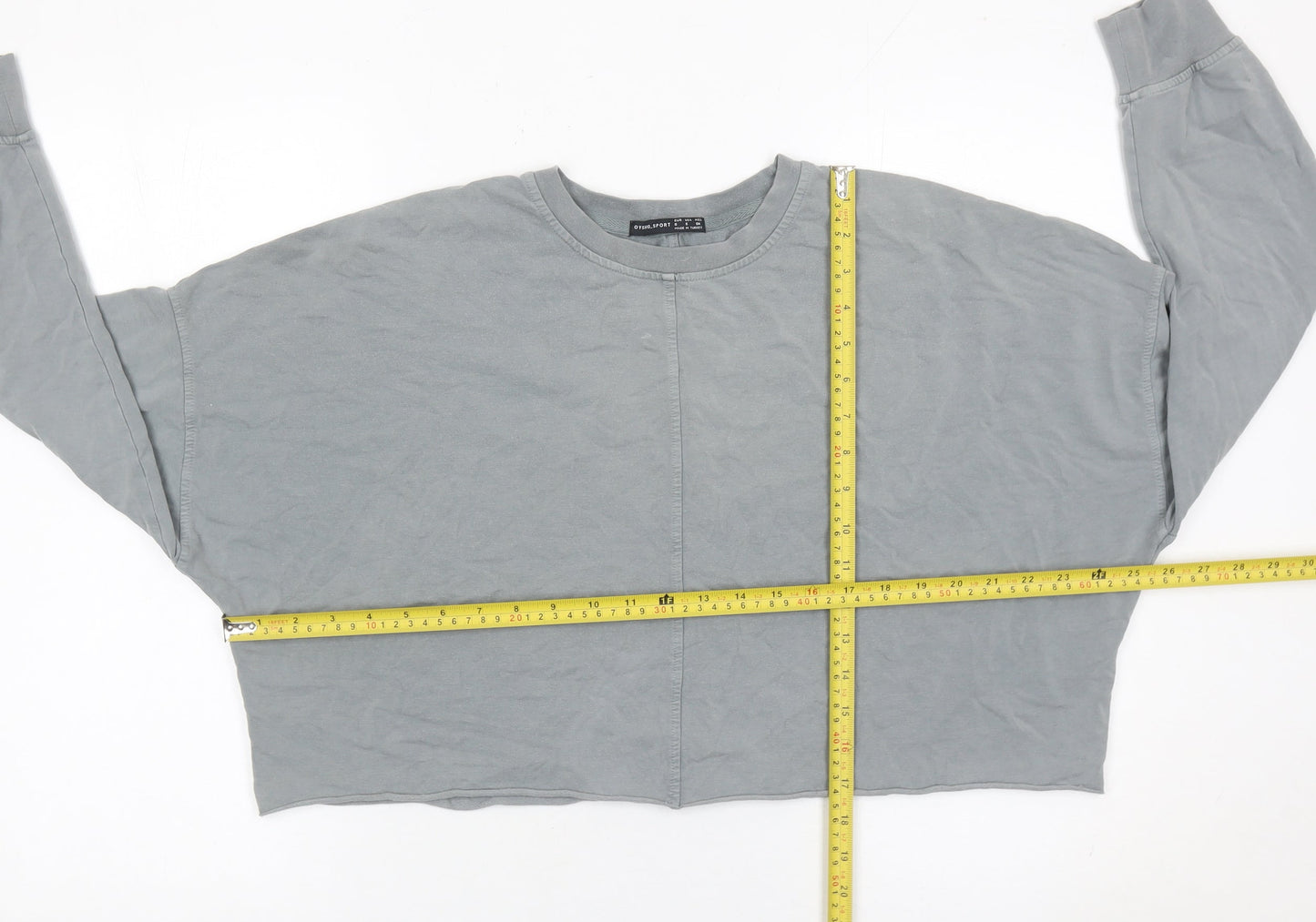 Oysho Sport Women’s Grey Pullover Sweatshirt Size S Crew Neck