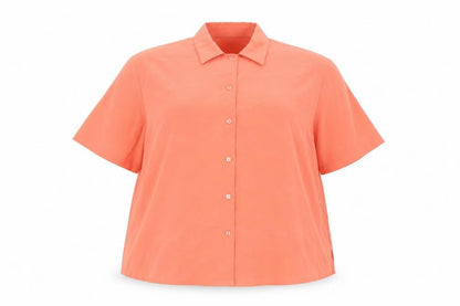 Womens UK Size 22 Damart Orange Basic Button-Up