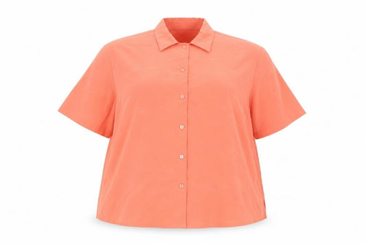 Womens UK Size 22 Damart Orange Basic Button-Up