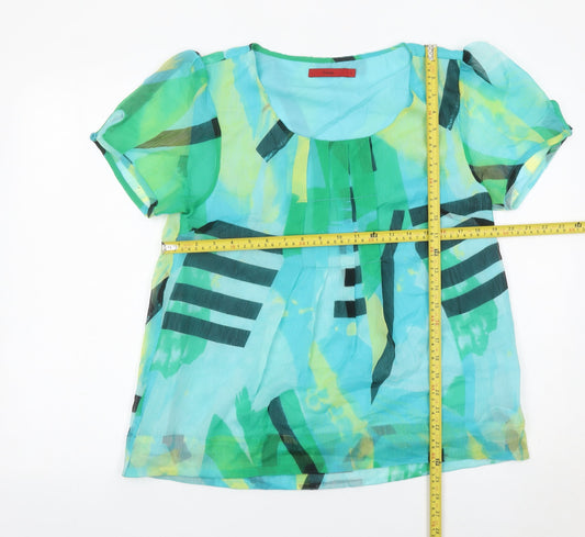 Womens UK Size L Fransa Multicoloured Tunic Blouse