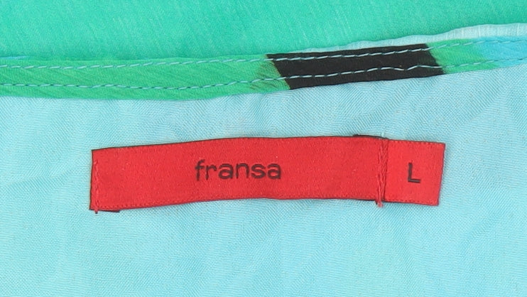Womens UK Size L Fransa Multicoloured Tunic Blouse