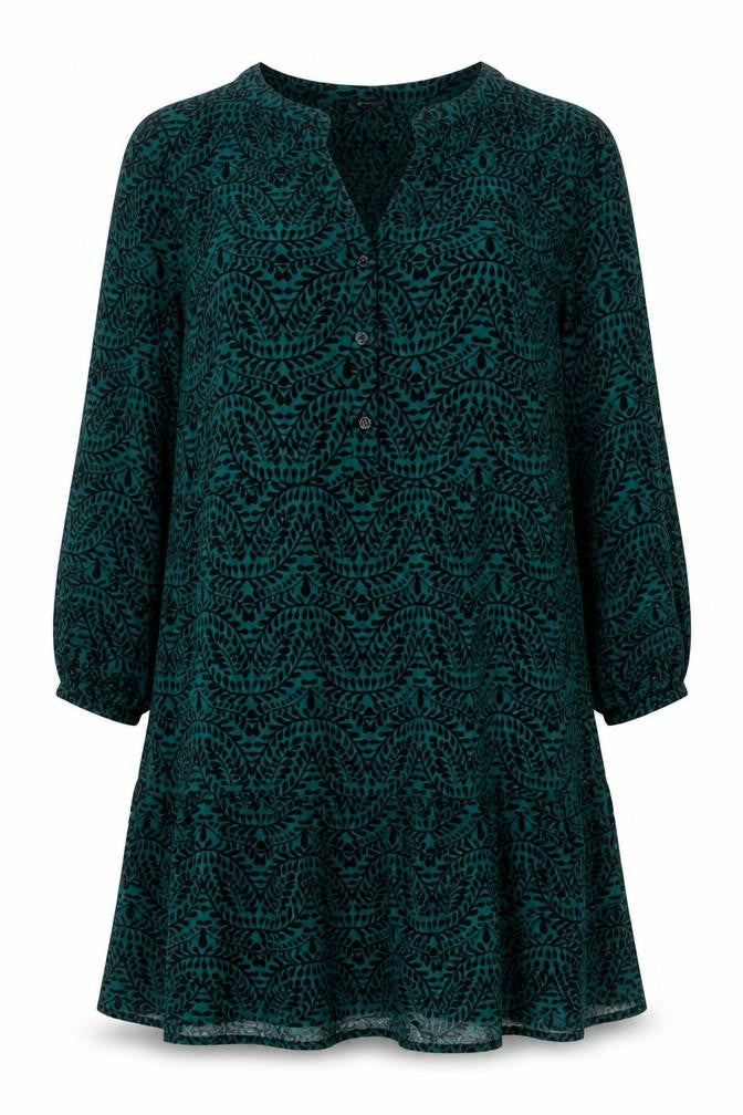 Marks and Spencer Womens Green Size 10 Shift Dress Long Sleeve