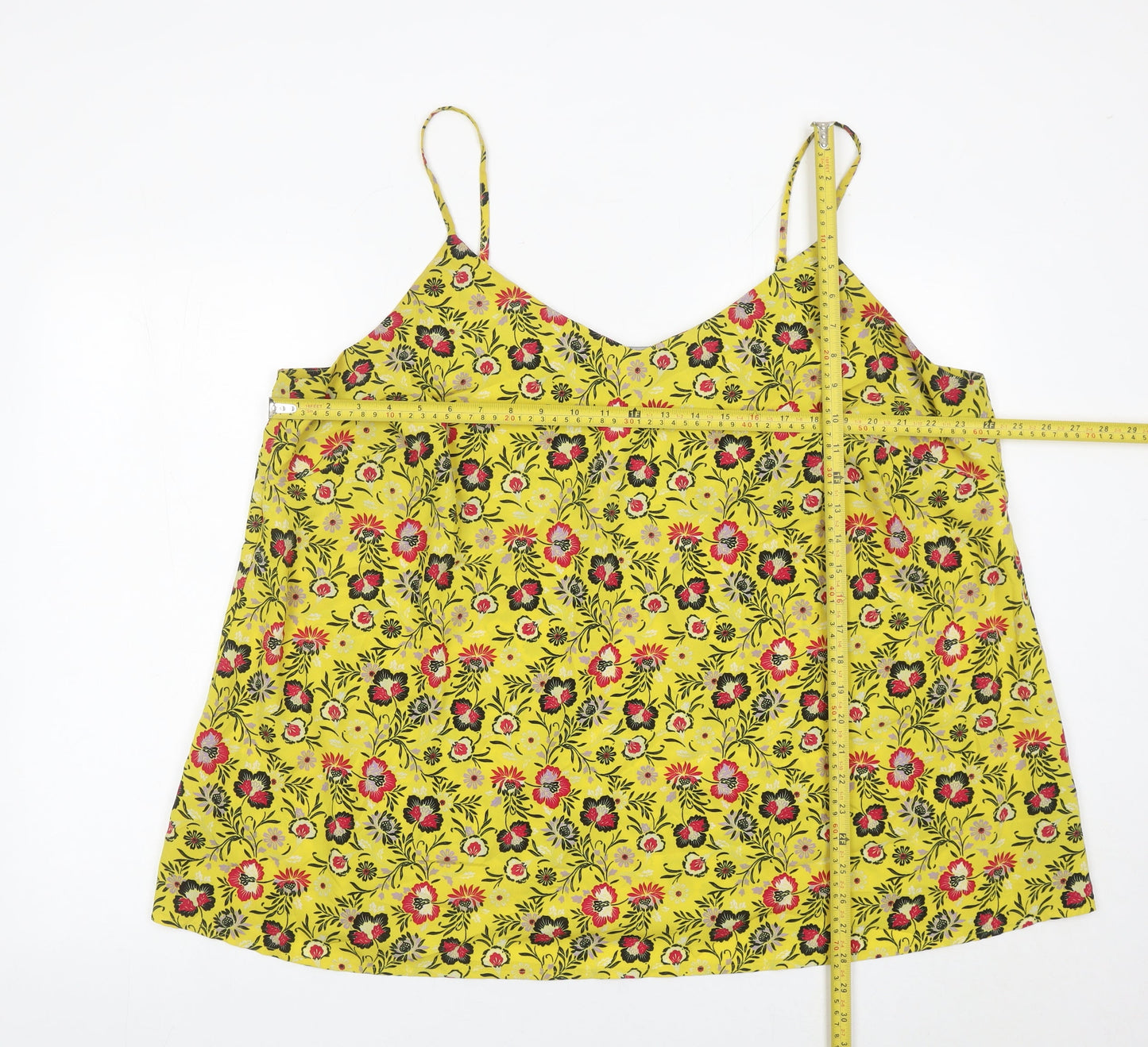Womens UK Size 24 JD Williams Yellow Camisole Tank