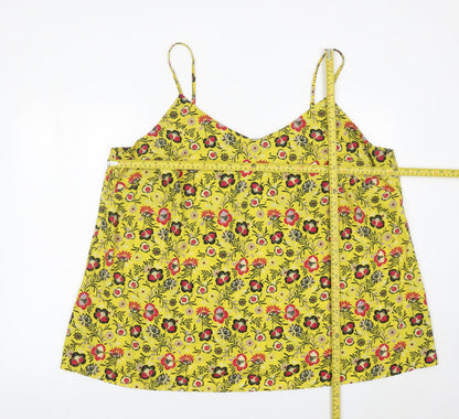 Womens UK Size 24 JD Williams Yellow Camisole Tank