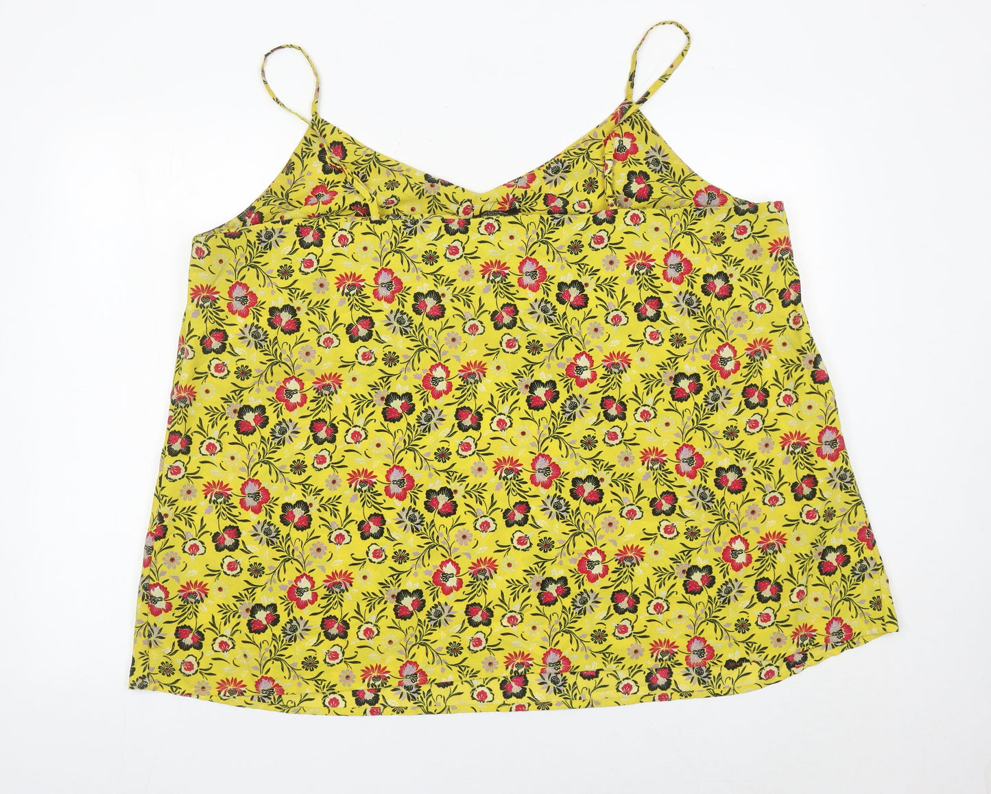 Womens UK Size 24 JD Williams Yellow Camisole Tank