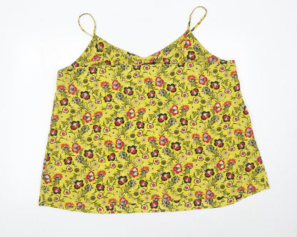 Womens UK Size 24 JD Williams Yellow Camisole Tank