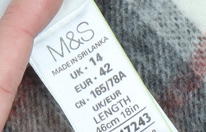 Marks and Spencer Womens Multicoloured Plaid Wool Blend Skirt Size 14