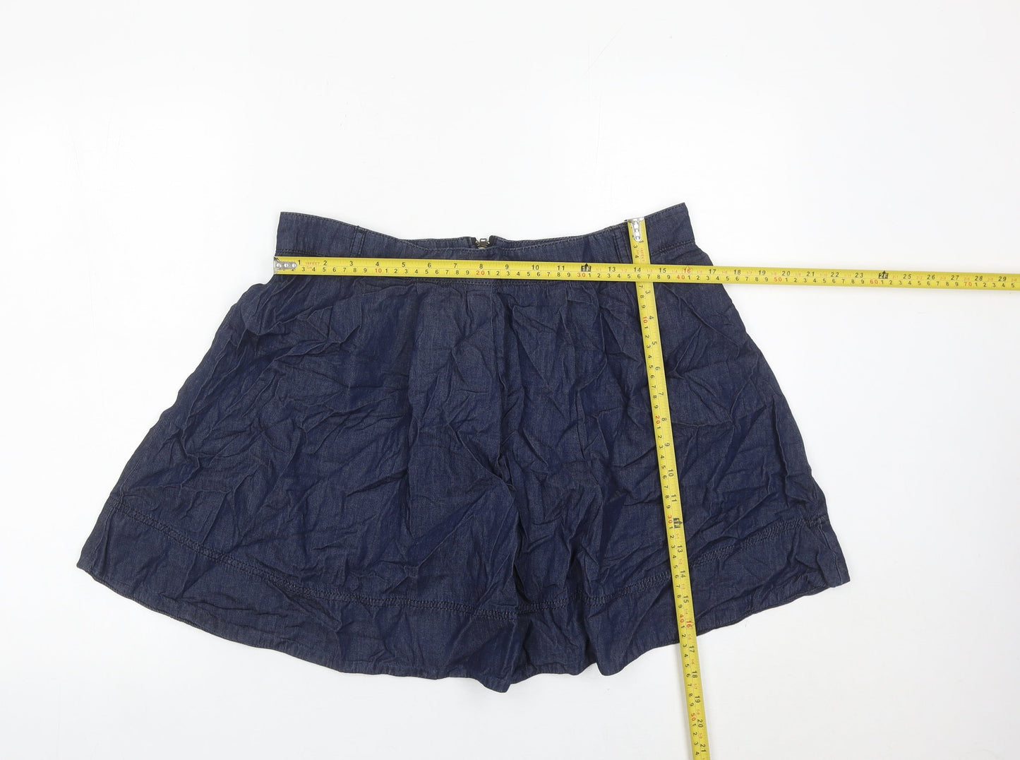 Oasis Women’s Blue Denim A-Line Skirt Size 16 Short Casual