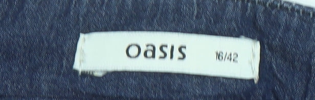 Oasis Women’s Blue Denim A-Line Skirt Size 16 Short Casual