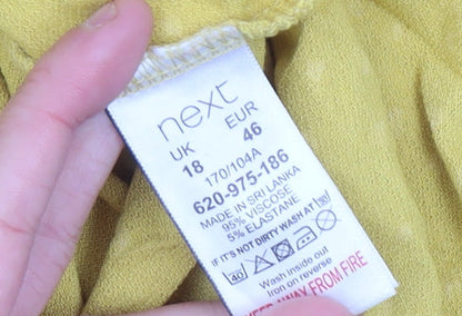 Next Women’s Yellow Polka Dot A-Line Short Dress Size 18