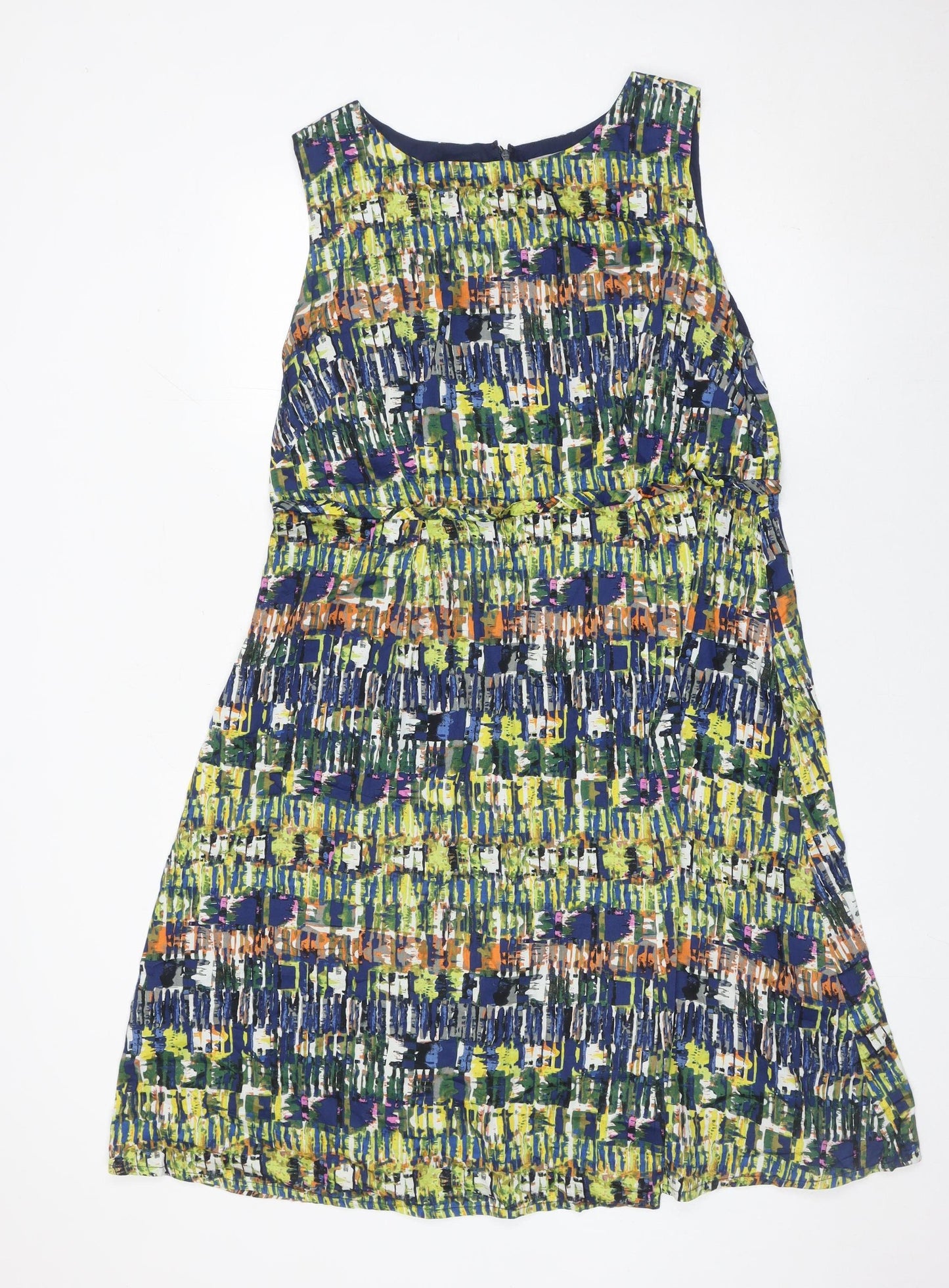 Tu Women’s Multicoloured A-Line Cotton Knee Length Dress Size 18