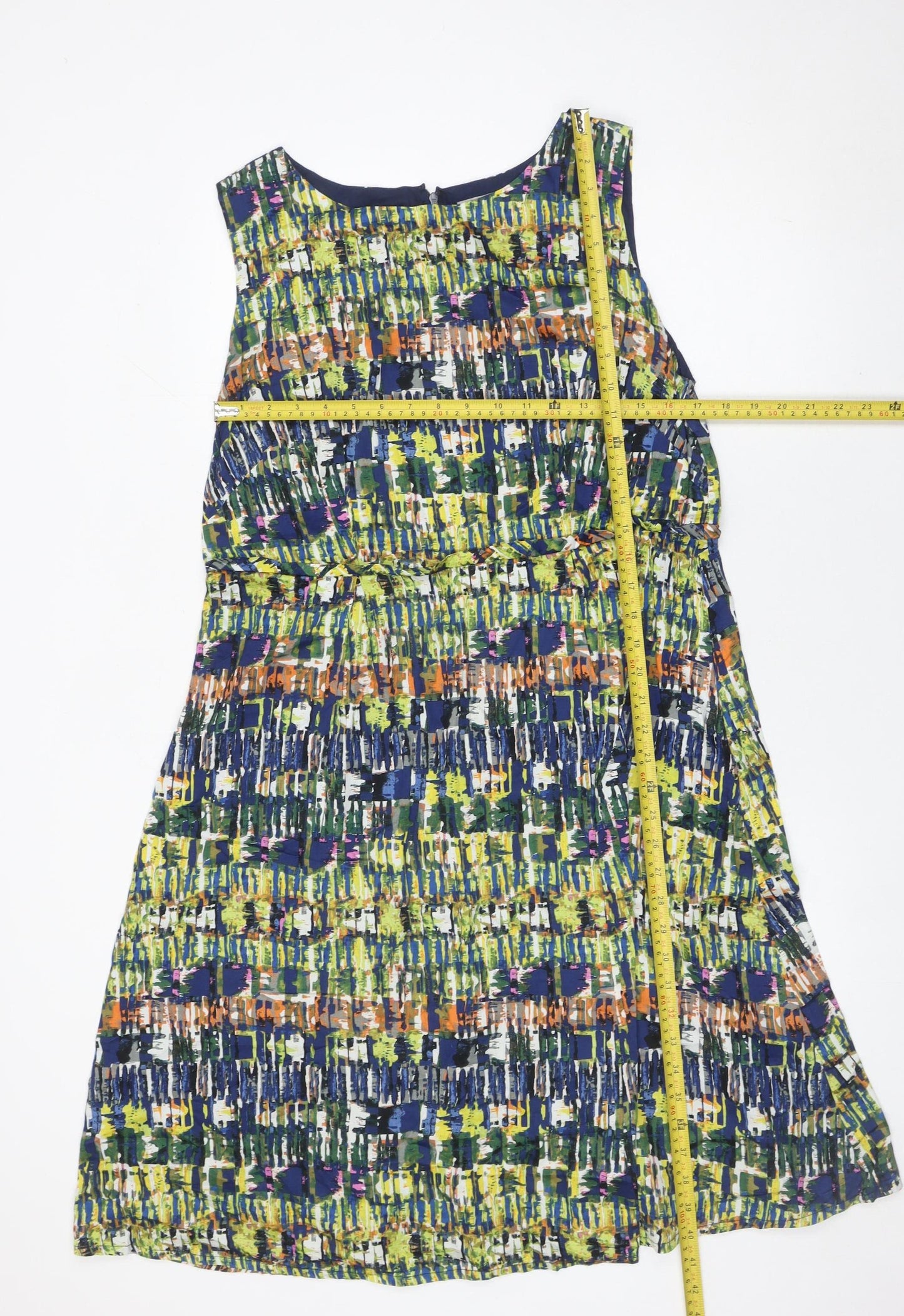 Tu Women’s Multicoloured A-Line Cotton Knee Length Dress Size 18