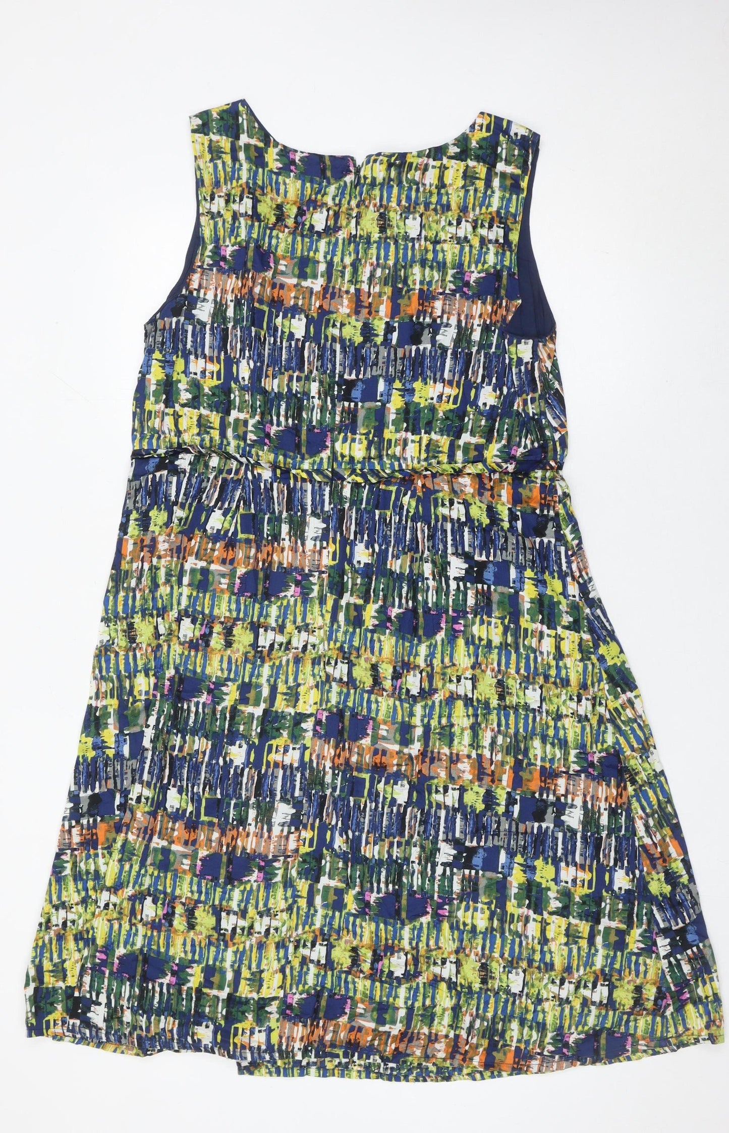 Tu Women’s Multicoloured A-Line Cotton Knee Length Dress Size 18