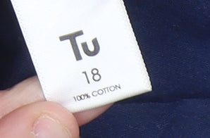 Tu Women’s Multicoloured A-Line Cotton Knee Length Dress Size 18