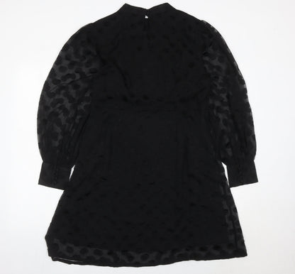 Violet Romance Women Black Size 14 A-Line Knee Length Dress