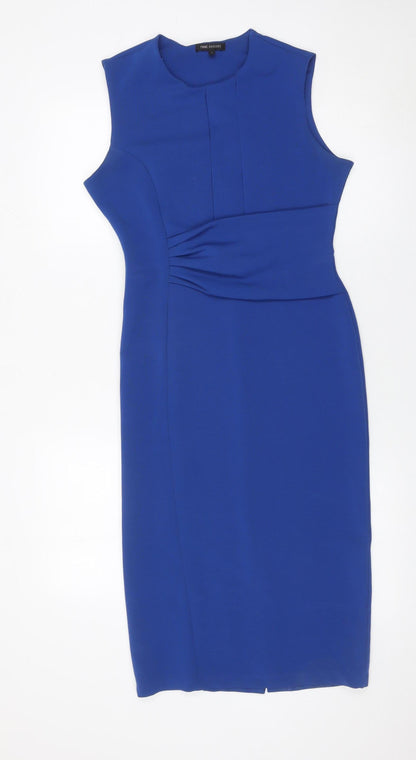 Next Women’s Blue Sheath Knee Length Dress UK 8 Sleeveless