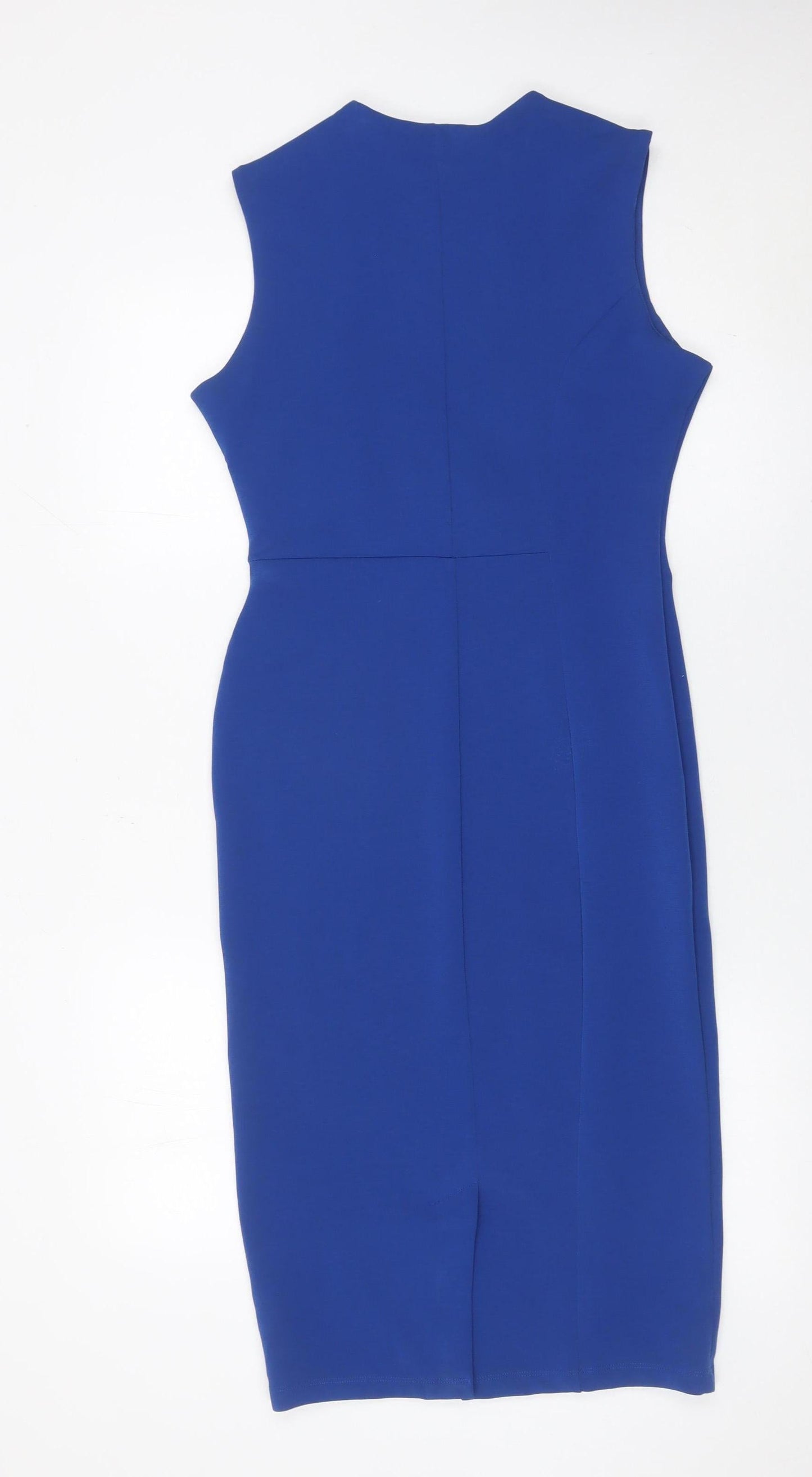 Next Women’s Blue Sheath Knee Length Dress UK 8 Sleeveless