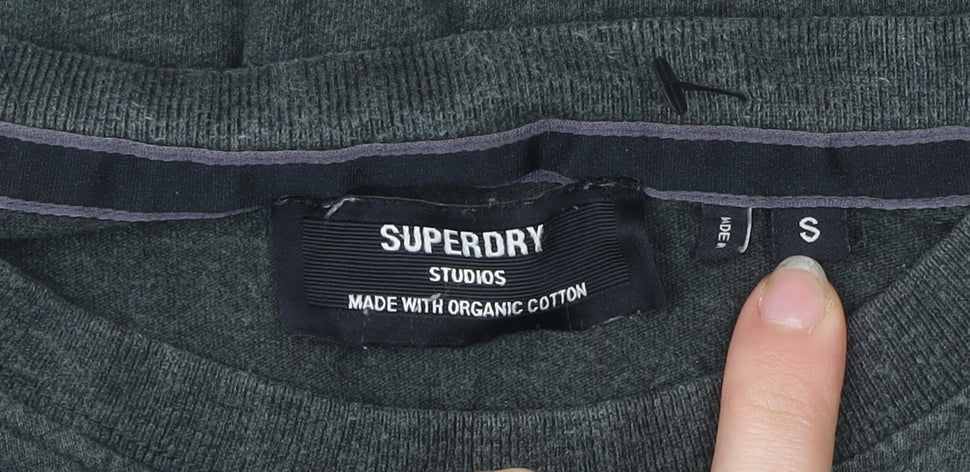 Superdry Men’s Green Small Organic Cotton Crew Neck T-Shirt
