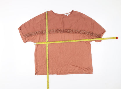 Womens UK Size 14 NEXT Brown Tunic Blouse