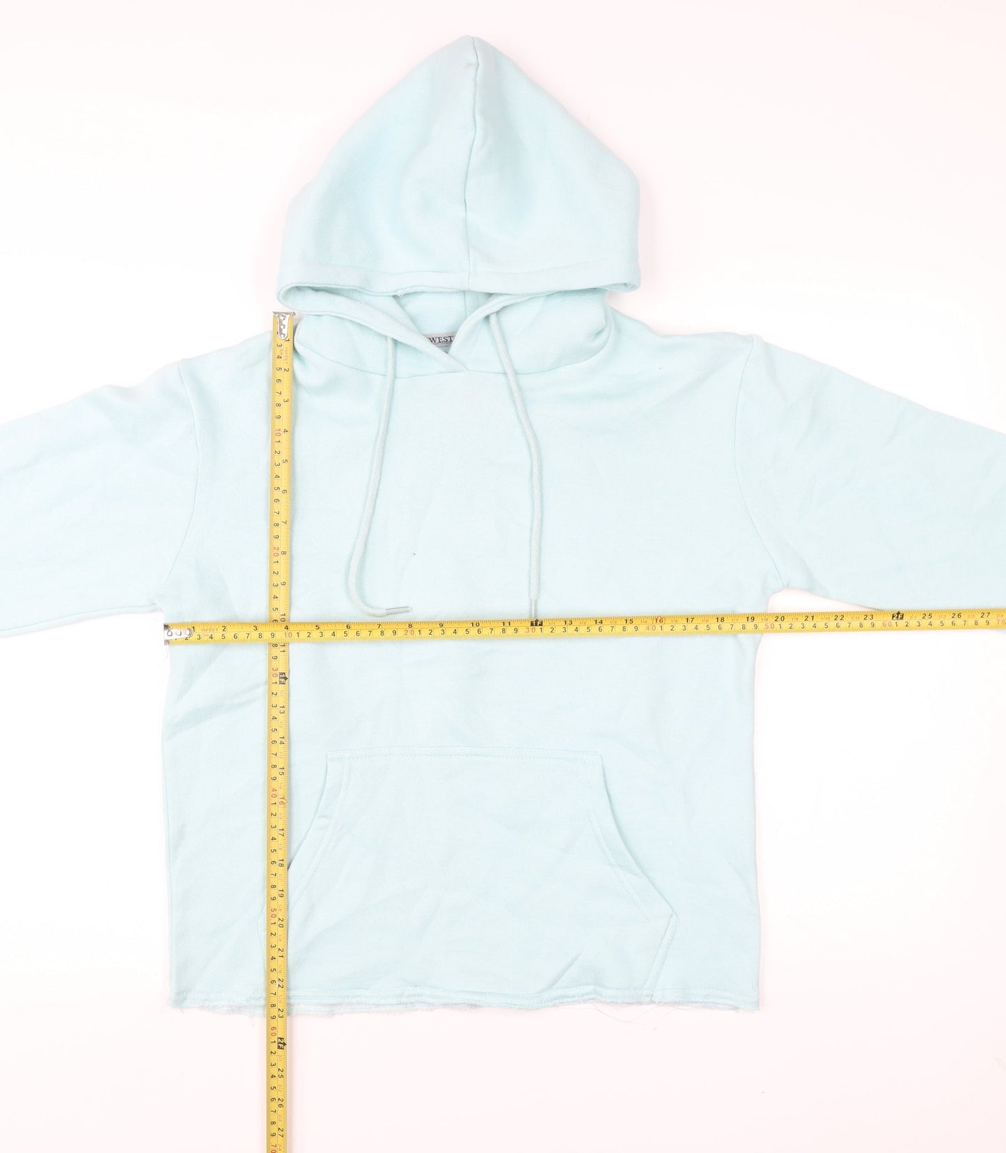 North West Women’s Blue Pullover Hoodie Small Fleece Cotton Blend