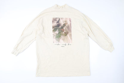 ASOS DESIGN Women’s Ivory Mock Neck Graphic Sweatshirt Size 10
