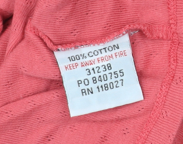 Mini Boden Girls Pink Cotton Shrug Jumper Long Sleeve Tie Front 13-14Y