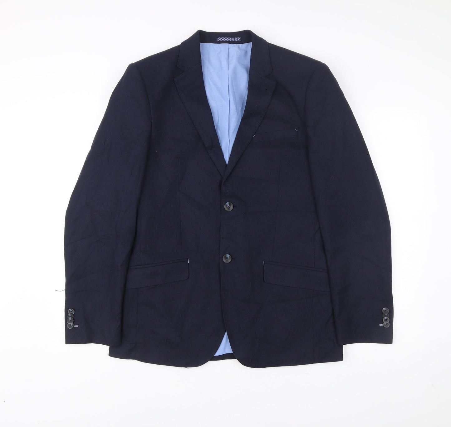 Angelo Litrico Mens Blue Slim Fit Blazer Size 48 Chest 38 Business Jacket