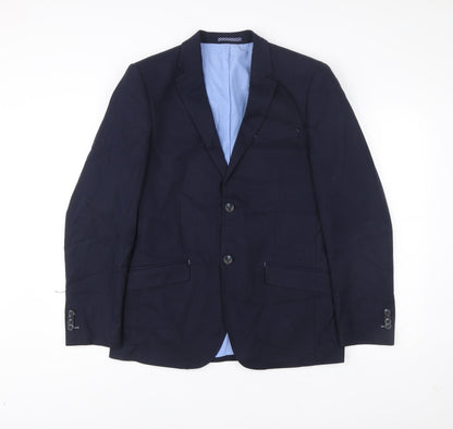 Angelo Litrico Mens Blue Slim Fit Blazer Size 48 Chest 38 Business Jacket