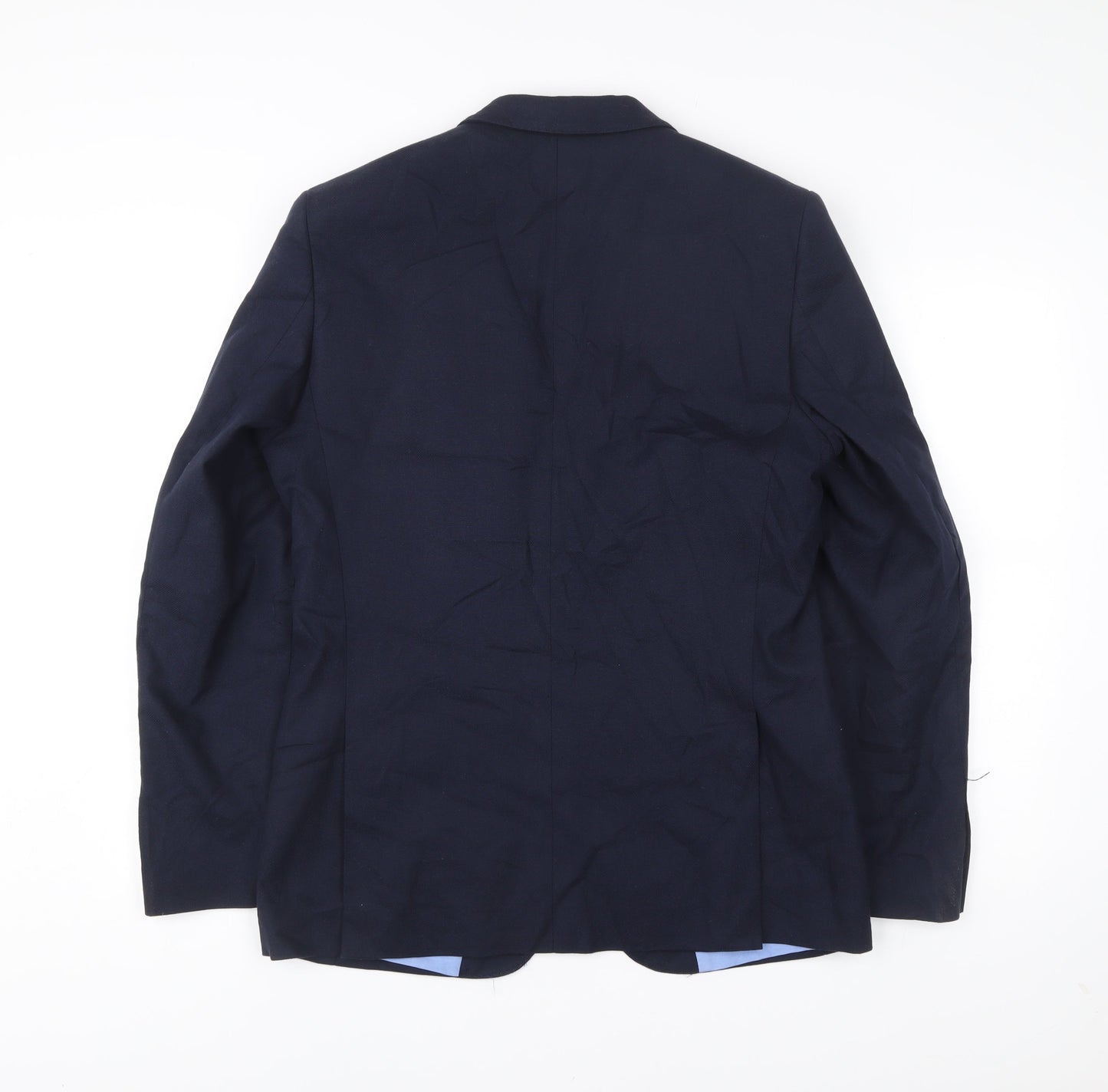Angelo Litrico Mens Blue Slim Fit Blazer Size 48 Chest 38 Business Jacket