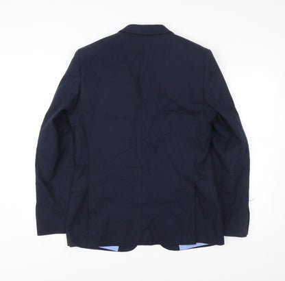 Angelo Litrico Mens Blue Slim Fit Blazer Size 48 Chest 38 Business Jacket