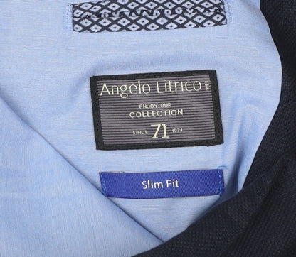 Angelo Litrico Mens Blue Slim Fit Blazer Size 48 Chest 38 Business Jacket