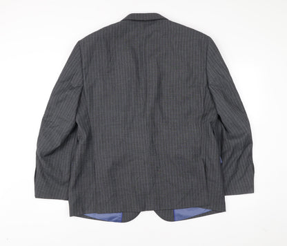 Taylor & Wright Men’s Grey Pinstripe Blazer 46S Tailored Fit Jacket
