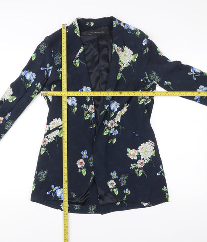 Zara Woman Women’s Multicoloured Floral Blazer Jacket Size 8