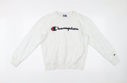 Mens UK Size S Champion White Pullover Sweatshirt