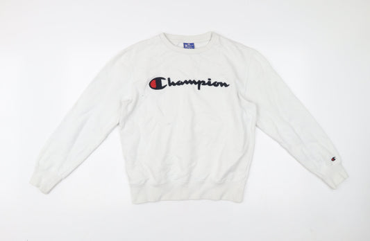 Mens UK Size S Champion White Pullover Sweatshirt