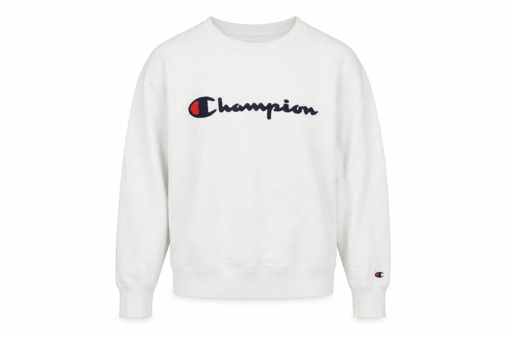 Mens UK Size S Champion White Pullover Sweatshirt