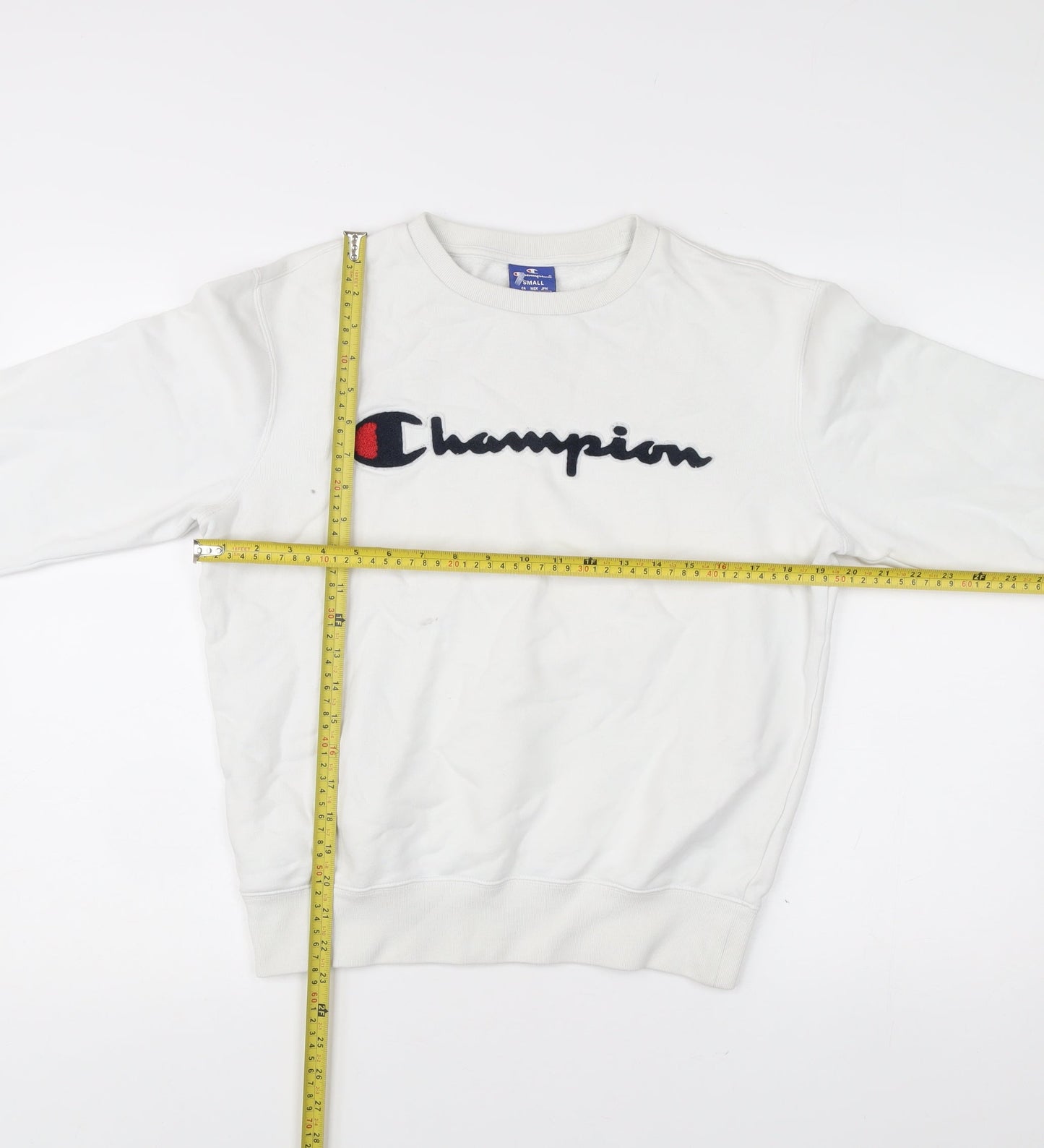 Mens UK Size S Champion White Pullover Sweatshirt