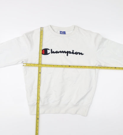 Mens UK Size S Champion White Pullover Sweatshirt