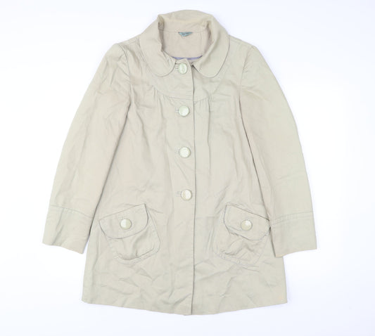 Womens UK Size 8 Therapy Beige Overcoat