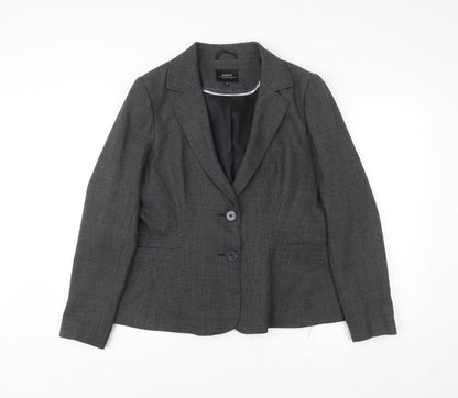 Papaya Womens Grey Size 18 Two-Button Suit Jacket Blazer