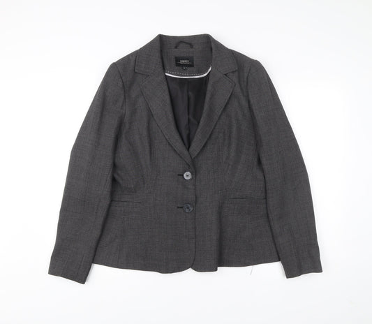 Papaya Womens Grey Size 18 Two-Button Suit Jacket Blazer