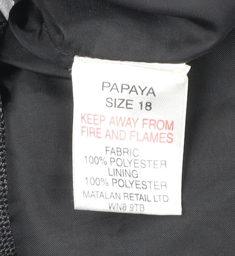 Papaya Womens Grey Size 18 Two-Button Suit Jacket Blazer