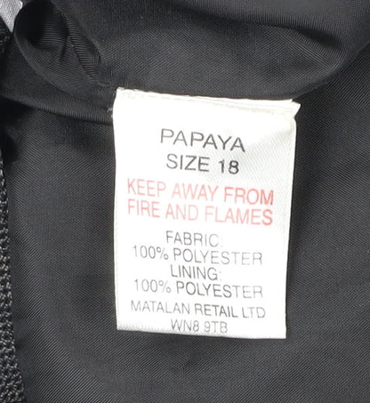 Papaya Womens Grey Size 18 Two-Button Suit Jacket Blazer