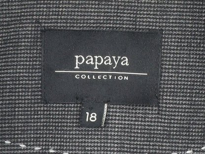 Papaya Womens Grey Size 18 Two-Button Suit Jacket Blazer