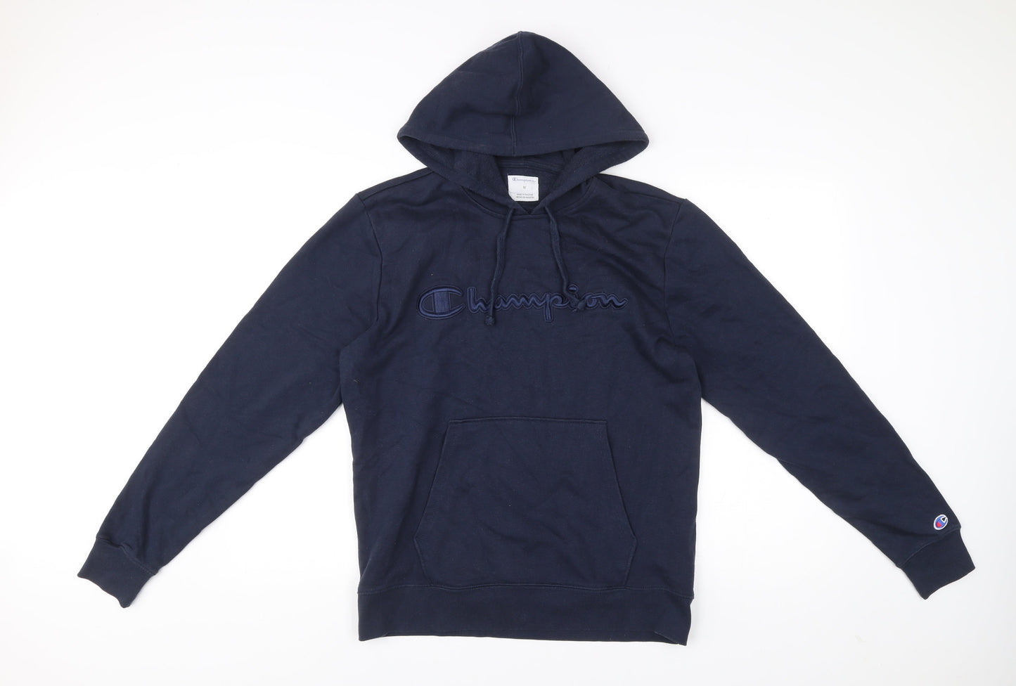 Mens UK Size M Champion Blue Pullover Hoodie