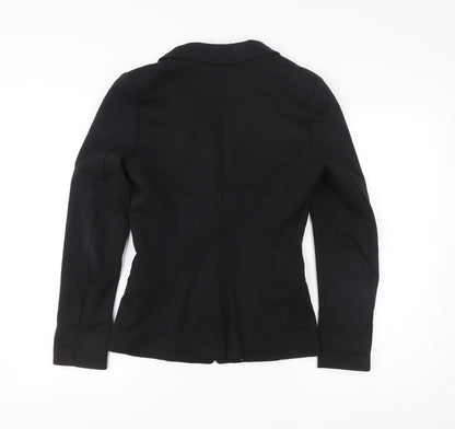 H&M Women’s Black Blazer Size 8 Regular Fit One Button Jacket