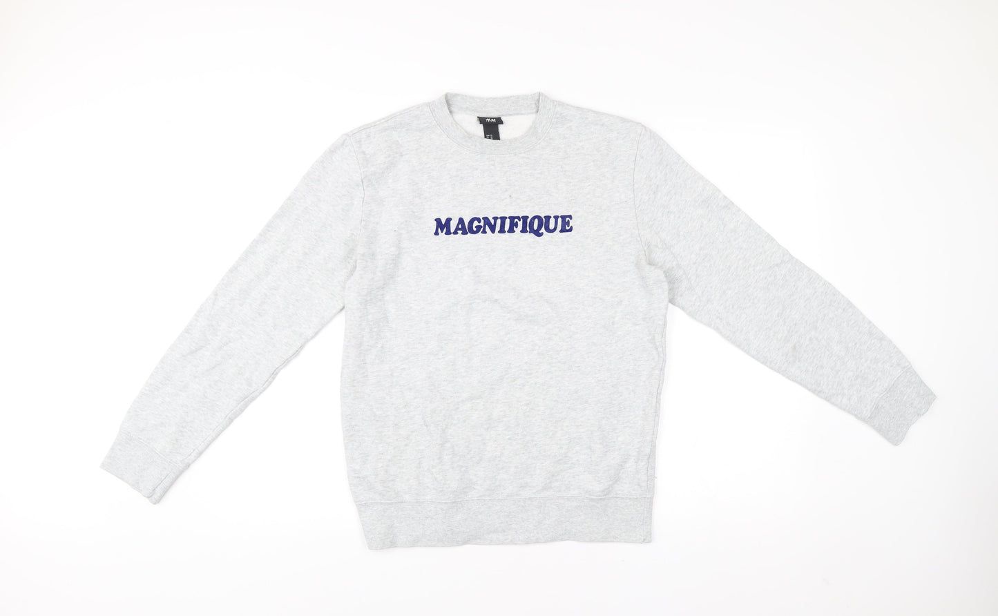 Mens UK Size XS H&M Grey Pullover Sweatshirt
