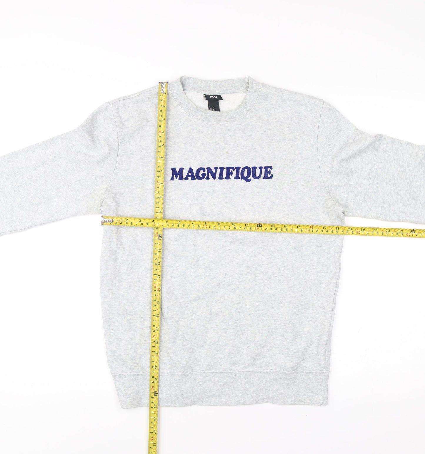 Mens UK Size XS H&M Grey Pullover Sweatshirt