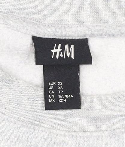 Mens UK Size XS H&M Grey Pullover Sweatshirt