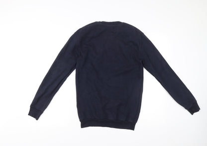 Zara Men’s Blue Crew Neck Pullover Sweatshirt Size S Regular Fit